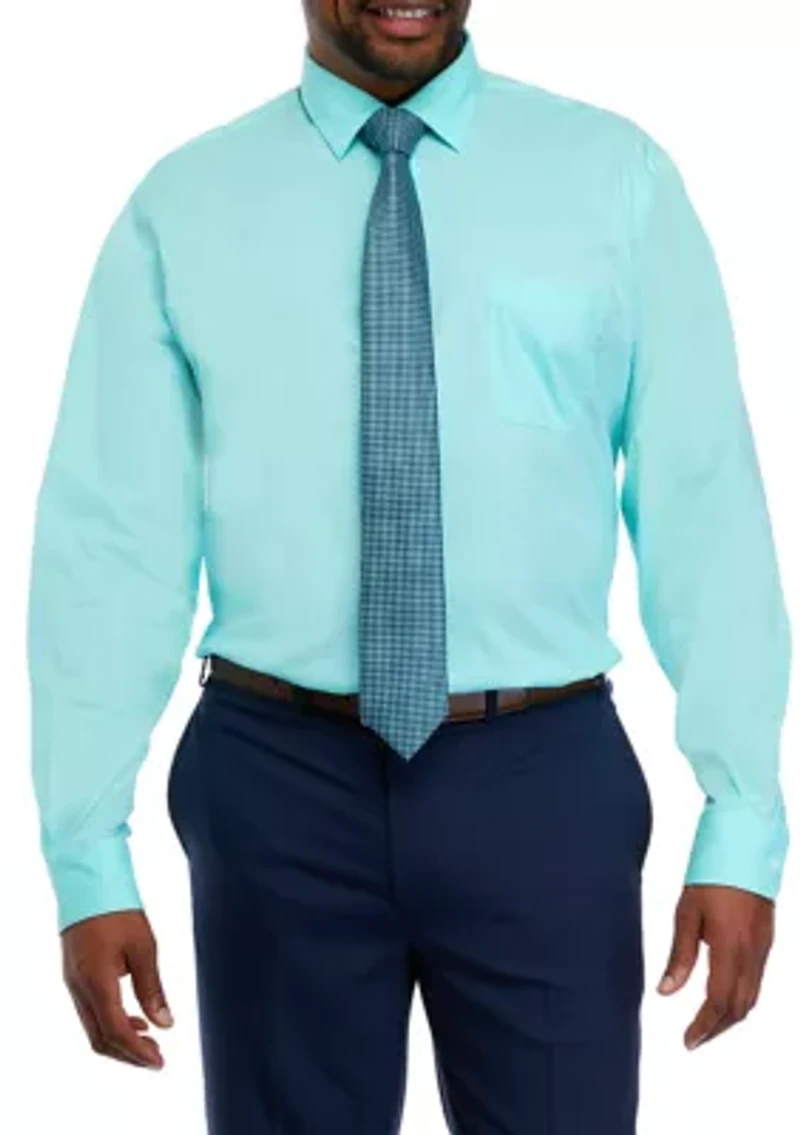 Big & Tall Collared Shirt and Tie Set