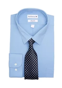 Big & Tall Allover Stretch Fit Dress Shirt