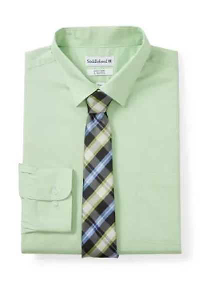 Men's Tall Button Down Shirt and Tie Set