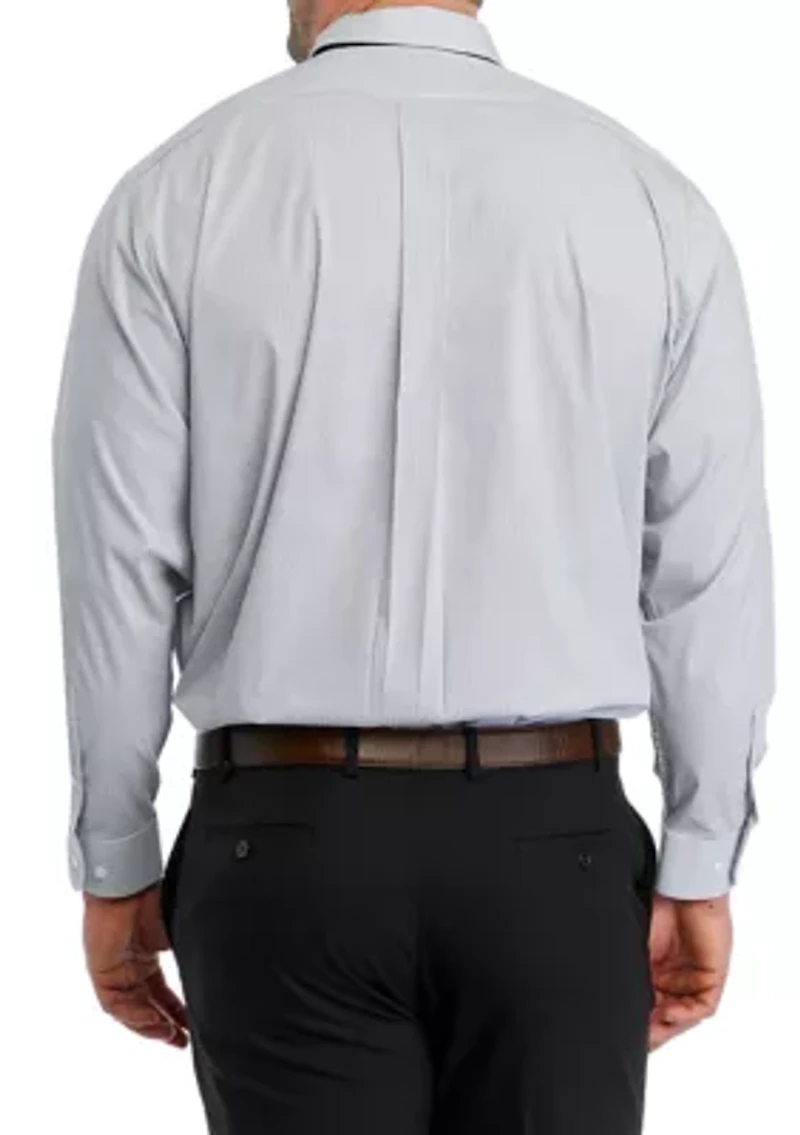 Big & Tall Dress Shirt and Printed Tie Set