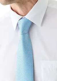 Woven Button Down Shirt and Tonal Tie Set