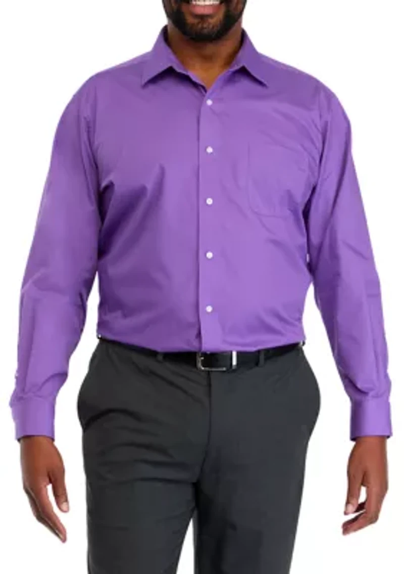 Big & Tall Fashion Solid Dress Shirt