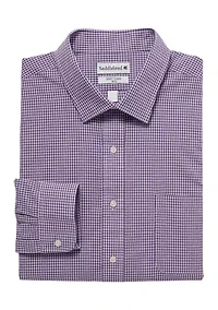 Big & Tall Gingham Stretch Collar Shirt