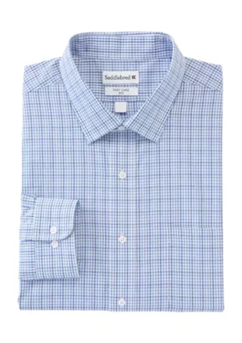 Big & Tall Plaid Stretch Collar Shirt
