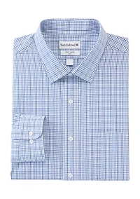 Big & Tall Plaid Stretch Collar Shirt
