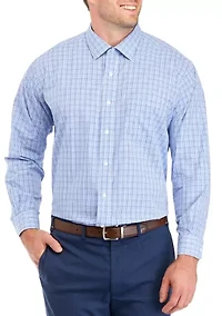 Big & Tall Plaid Stretch Collar Shirt