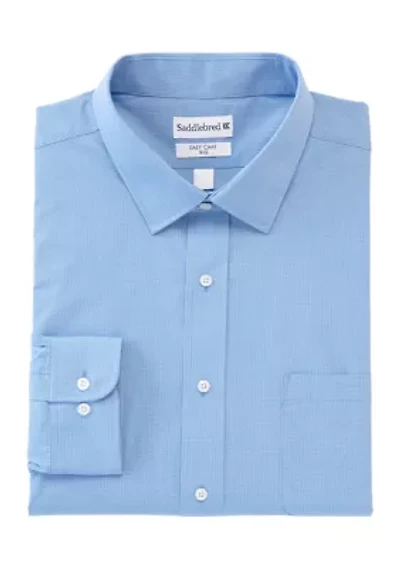 Men's Big Grid Stretch Collar Shirt