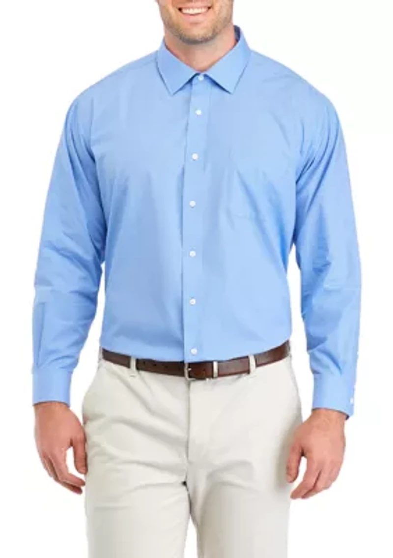 Men's Big Grid Stretch Collar Shirt