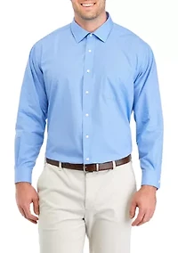 Men's Big Grid Stretch Collar Shirt