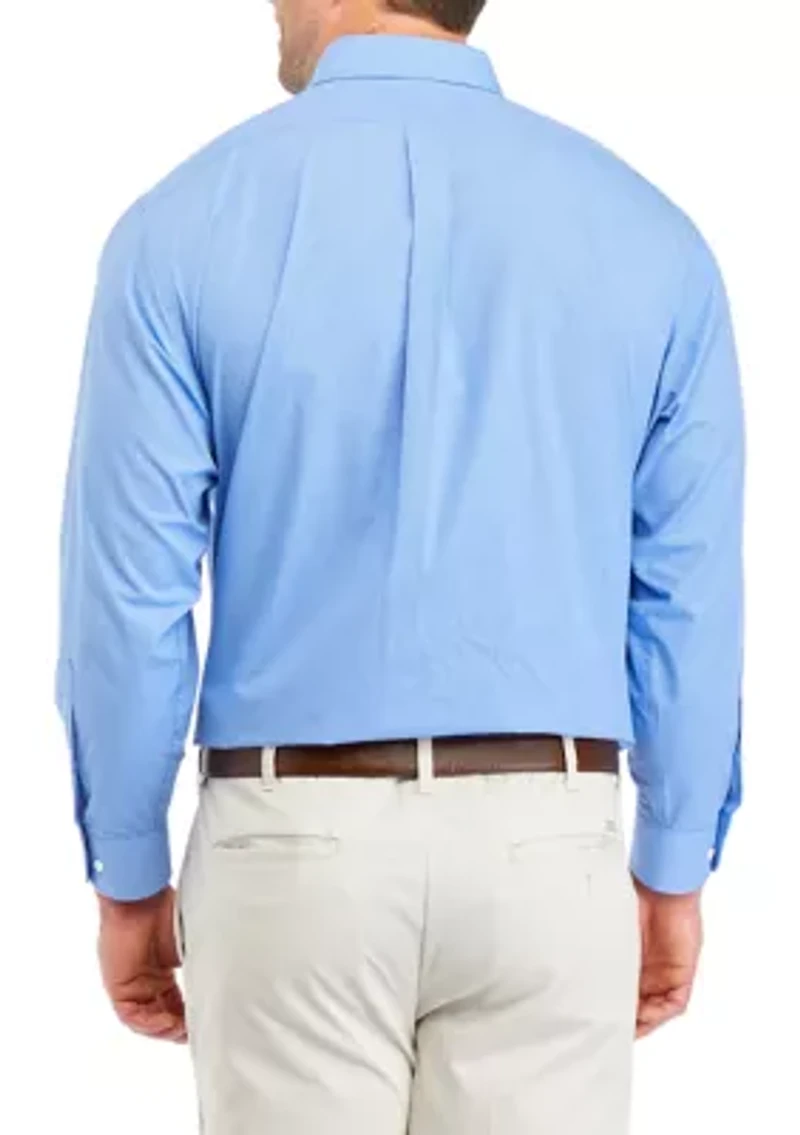 Men's Big Grid Stretch Collar Shirt