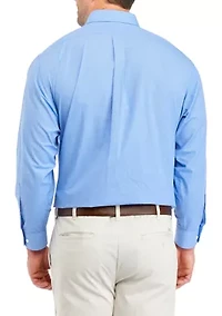 Men's Big Grid Stretch Collar Shirt