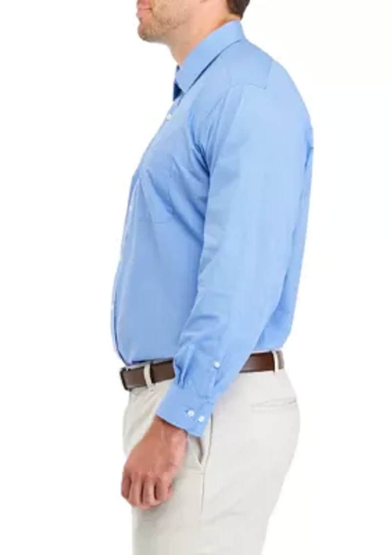 Men's Big Grid Stretch Collar Shirt
