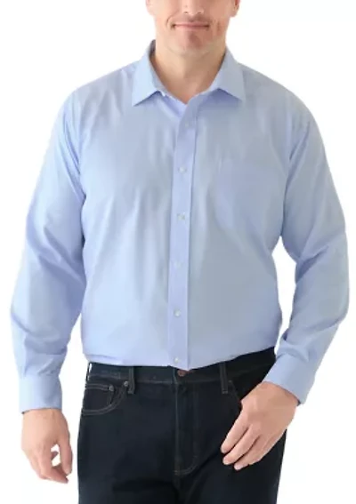 Men's Big Fashion Yarn Dye Dress Shirt