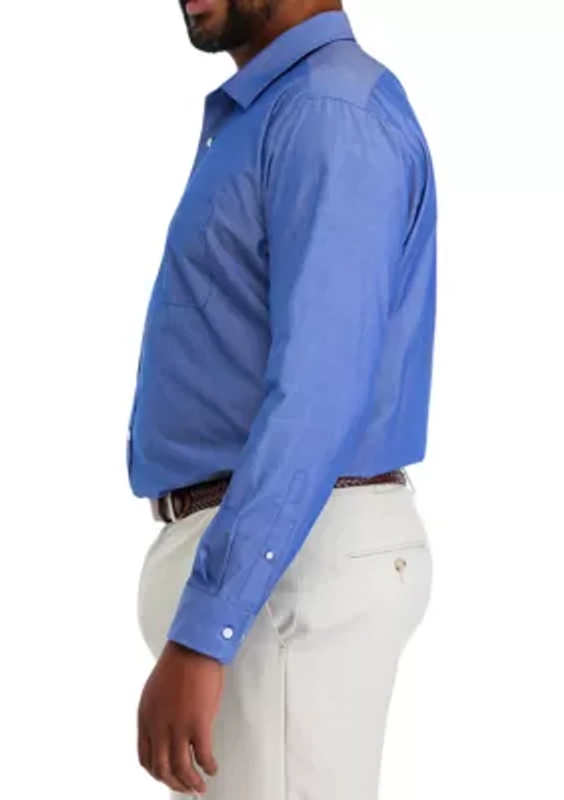 Men's Big Fashion Yarn Dye Dress Shirt