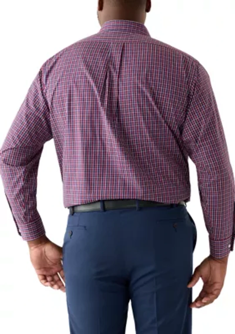 Big & Tall Fashion Yarn Dye Button Up Shirt