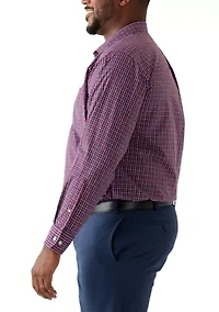 Big & Tall Fashion Yarn Dye Button Up Shirt