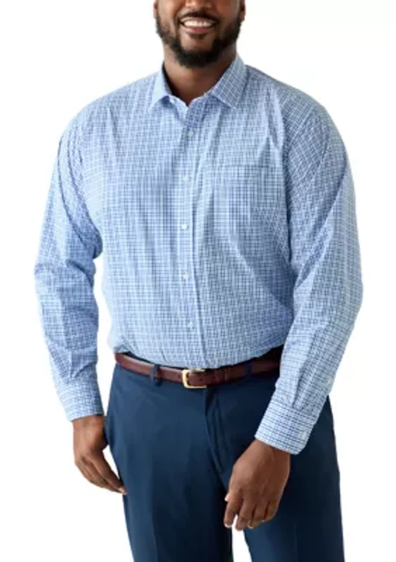 Men's Big Fashion Yarn Dye Dress Shirt