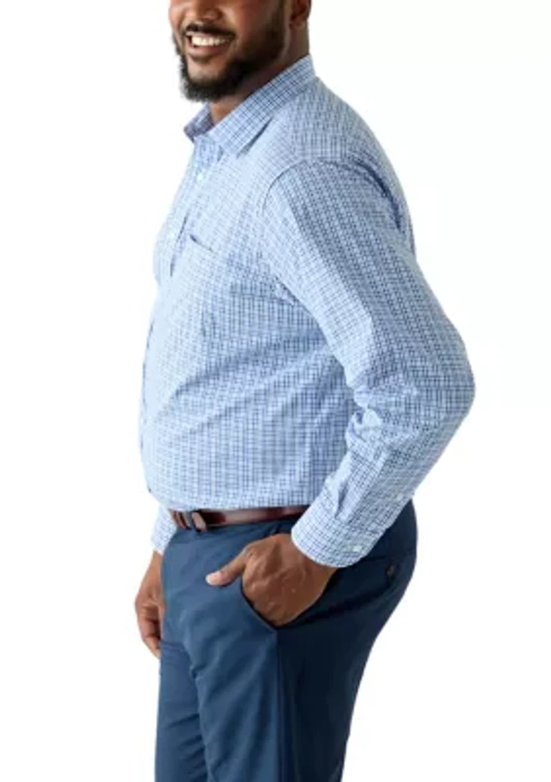 Men's Big Fashion Yarn Dye Dress Shirt