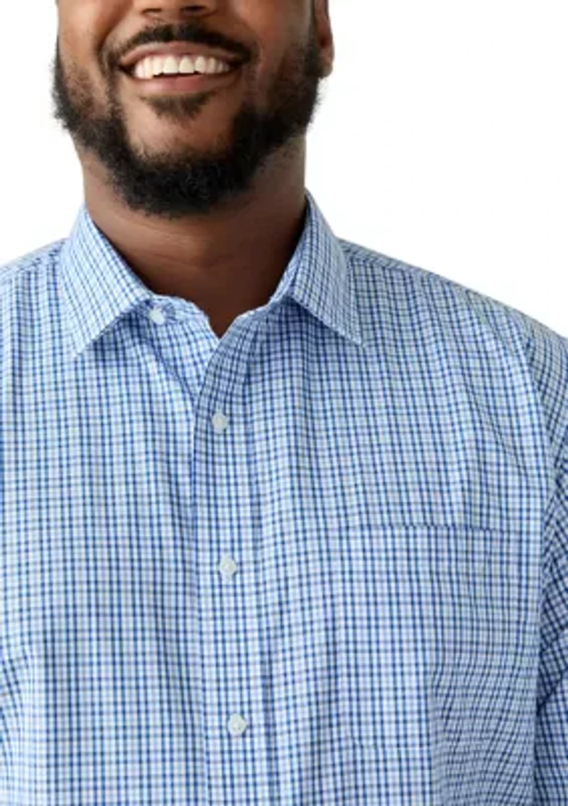 Men's Big Fashion Yarn Dye Dress Shirt