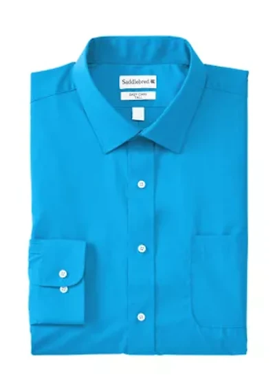 Men's Tall Solid Stretch Collar Shirt
