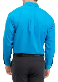 Men's Tall Solid Stretch Collar Shirt