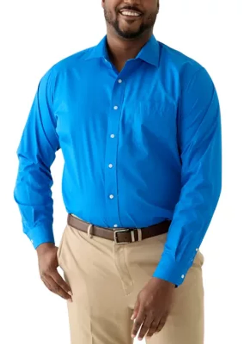 Men's Tall Solid Dress Shirt