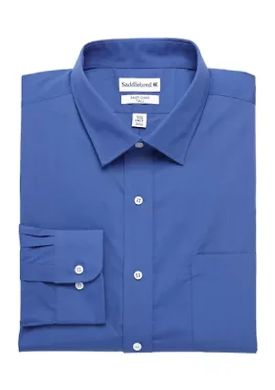 Men's Tall Solid Stretch Collar Shirt