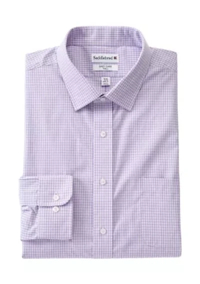 Men's Tall Plaid Spread Collar Shirt