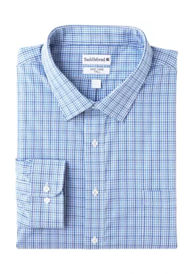 Men's Tall Plaid Dress Shirt