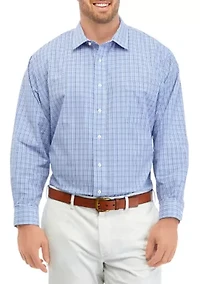 Men's Tall Plaid Dress Shirt