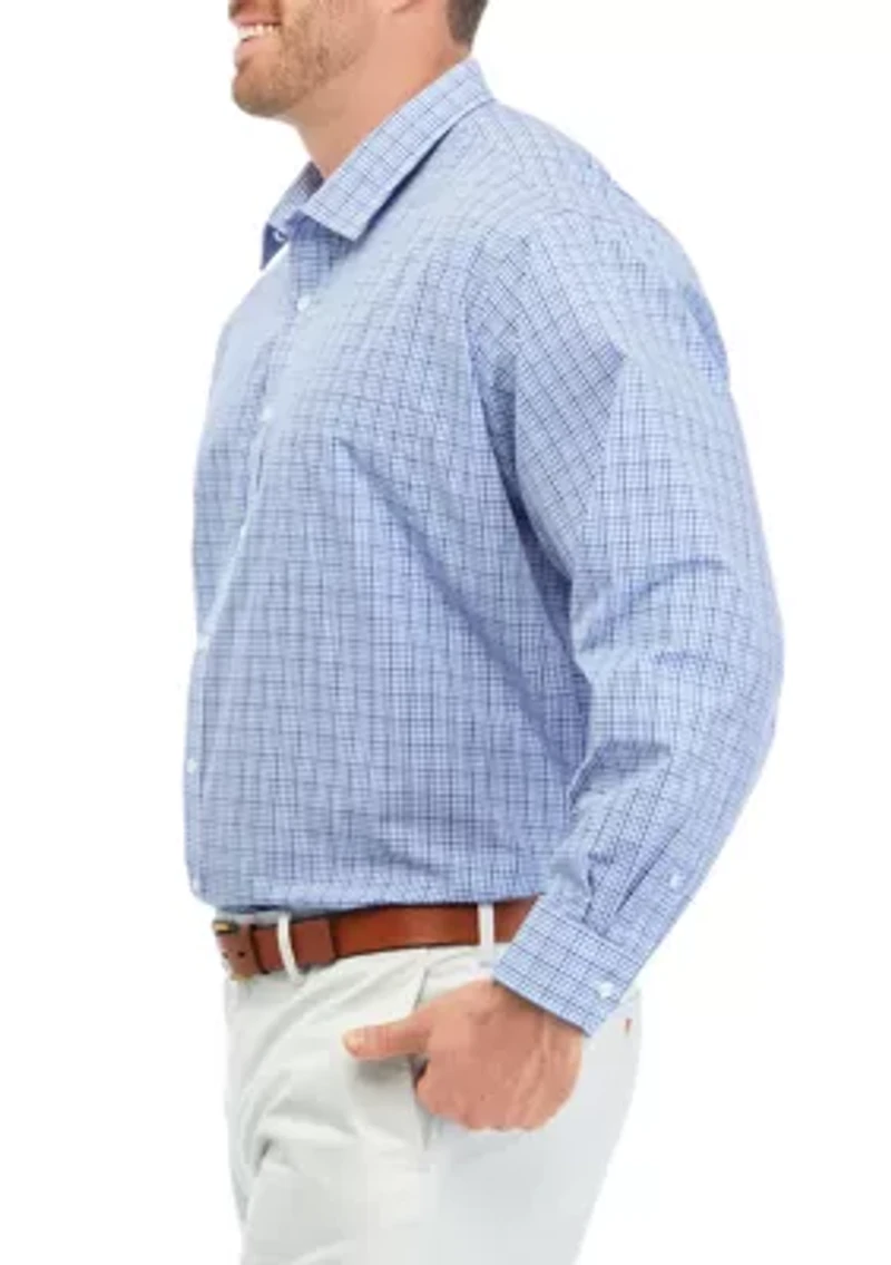 Men's Tall Plaid Dress Shirt