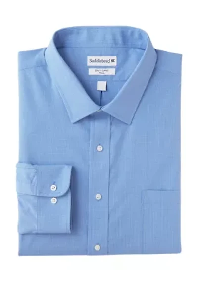 Men's Tall Grid Dress Shirt