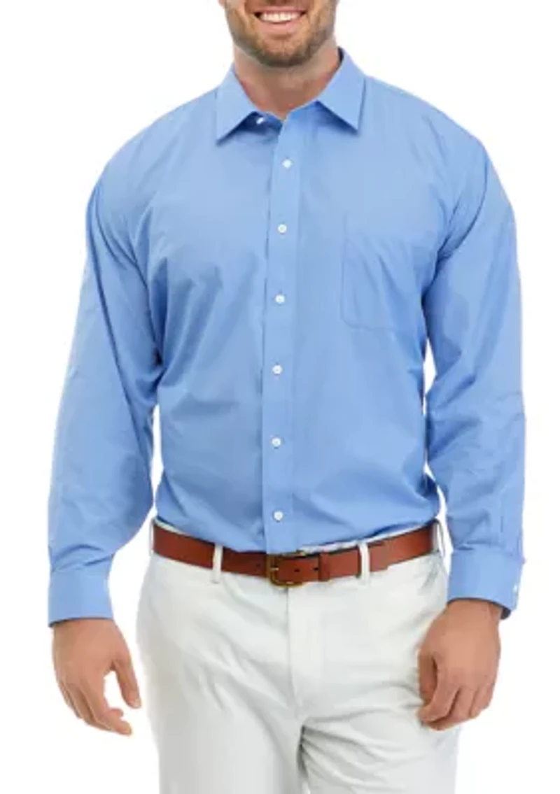 Men's Tall Grid Dress Shirt
