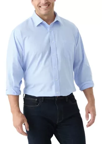 Men's Tall Fashion Yarn Dyed Dress Shirt