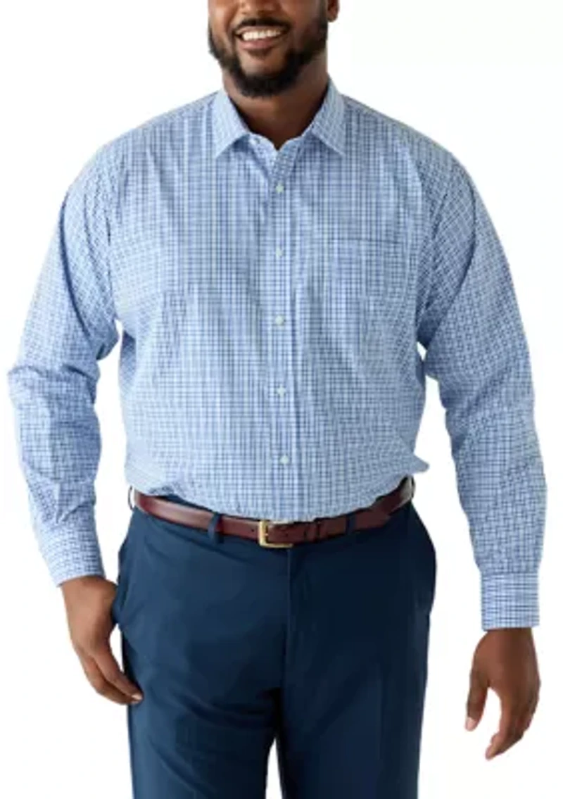 Men's Tall Fashion Yarn Dye Dress Shirt