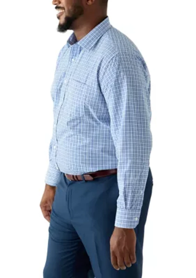 Men's Tall Fashion Yarn Dye Dress Shirt