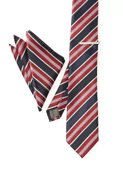 Big & Tall Stripe Necktie Set