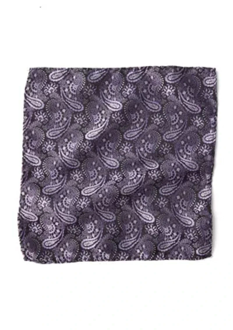 Big & Tall Paisley Pocket Square, Tie and Tie Bar Set