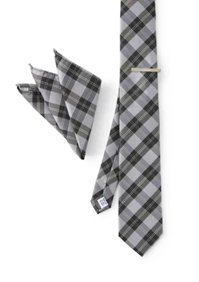 Big & Tall Tie Hanky Bar Set