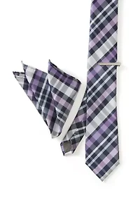 Big & Tall Tie Hanky Bar Set