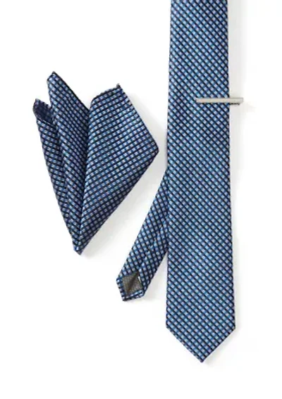 Big & Tall Tie Hanky Bar Set
