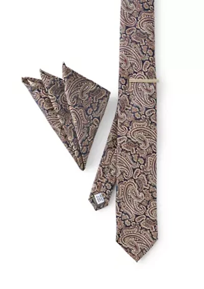 Big & Tall Tie Hanky Bar Set