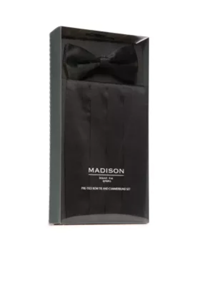 Pre-Tied Cummerbund And Bow Tie Set