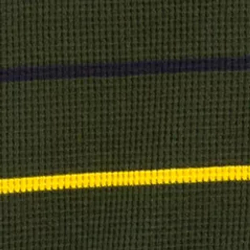 Long Sleeve Striped Thermal Henley Shirt