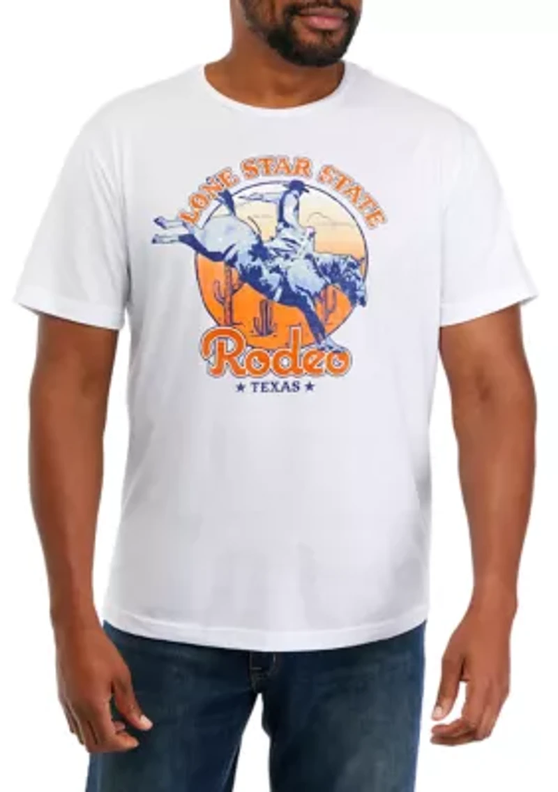 Big & Tall Lone Star Rodeo Graphic T-Shirt