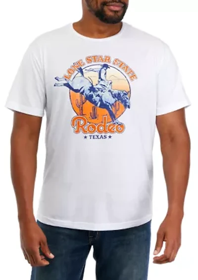 Big & Tall Lone Star Rodeo Graphic T-Shirt