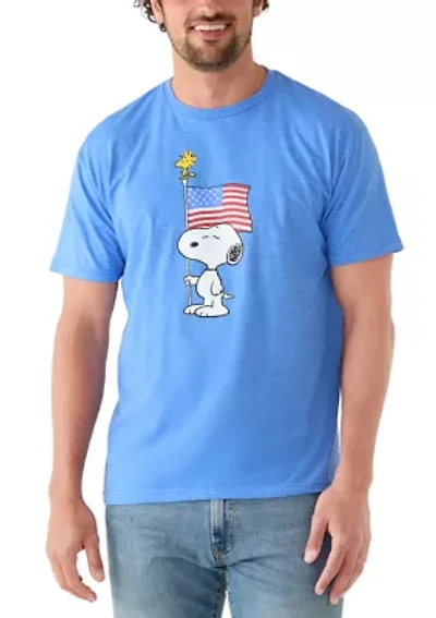 Men's Peanuts Flag Graphic T-Shirt