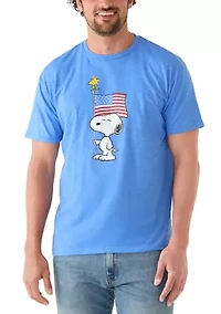 Men's Peanuts Flag Graphic T-Shirt