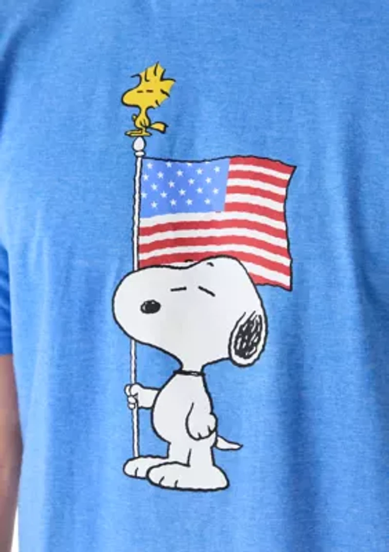 Men's Peanuts Flag Graphic T-Shirt