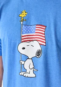 Men's Peanuts Flag Graphic T-Shirt